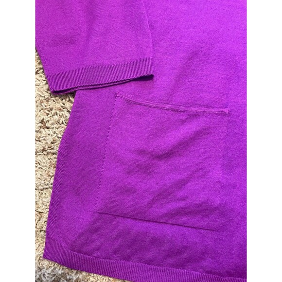 Pôles Maison Montagut 100% Wool V-Neck Sweater, Purple, Size XXL - Picture 3 of 11